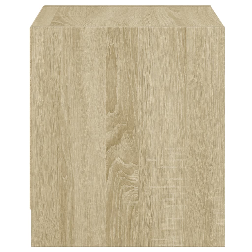 Bedside Cabinets with Glass Doors 2 pcs Sonoma Oak 35x37x42 cm