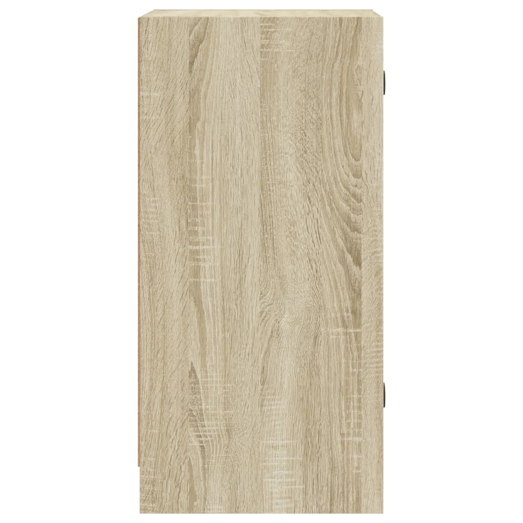Side Cabinet with Glass Doors Sonoma Oak 35x37x75.5 cm