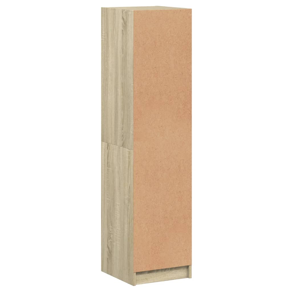 Highboard with Glass Doors Sonoma Oak 35x37x142 cm