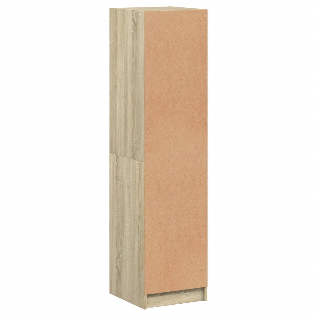 Highboard with Glass Door Sonoma Oak 35x37x142 cm