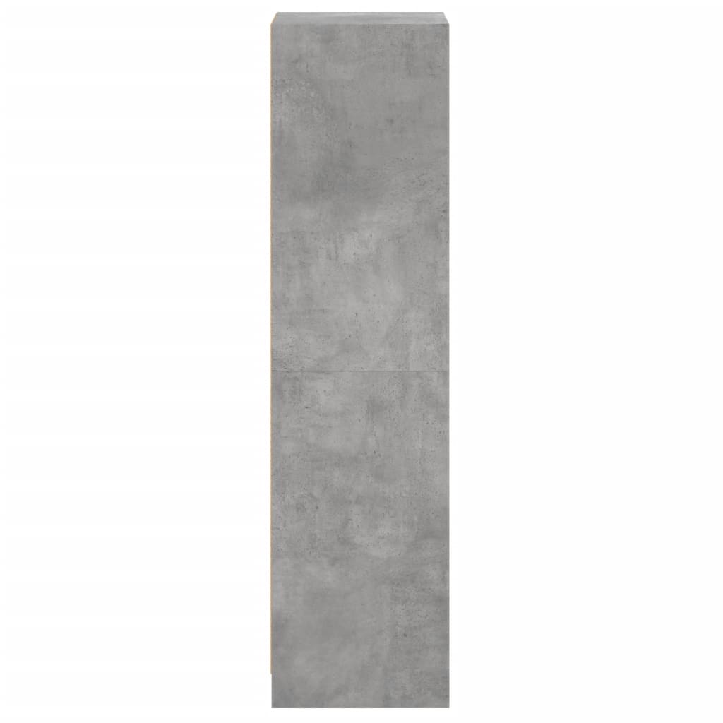 Highboard with Glass Door Concrete Grey 35x37x142 cm