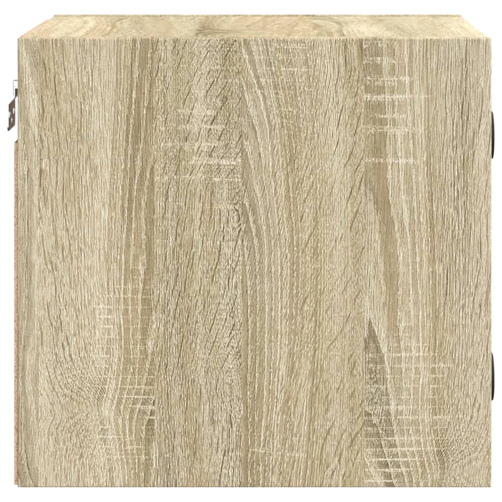 Bedside Cabinets with Glass Doors 2 pcs Sonoma Oak 35x37x35 cm