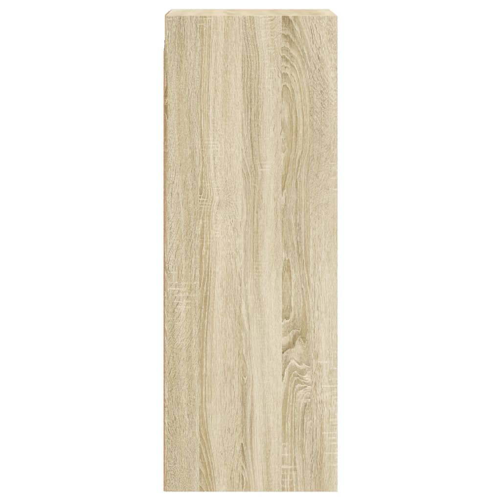 Wall Cabinet with Glass Doors Sonoma Oak 35x37x100 cm