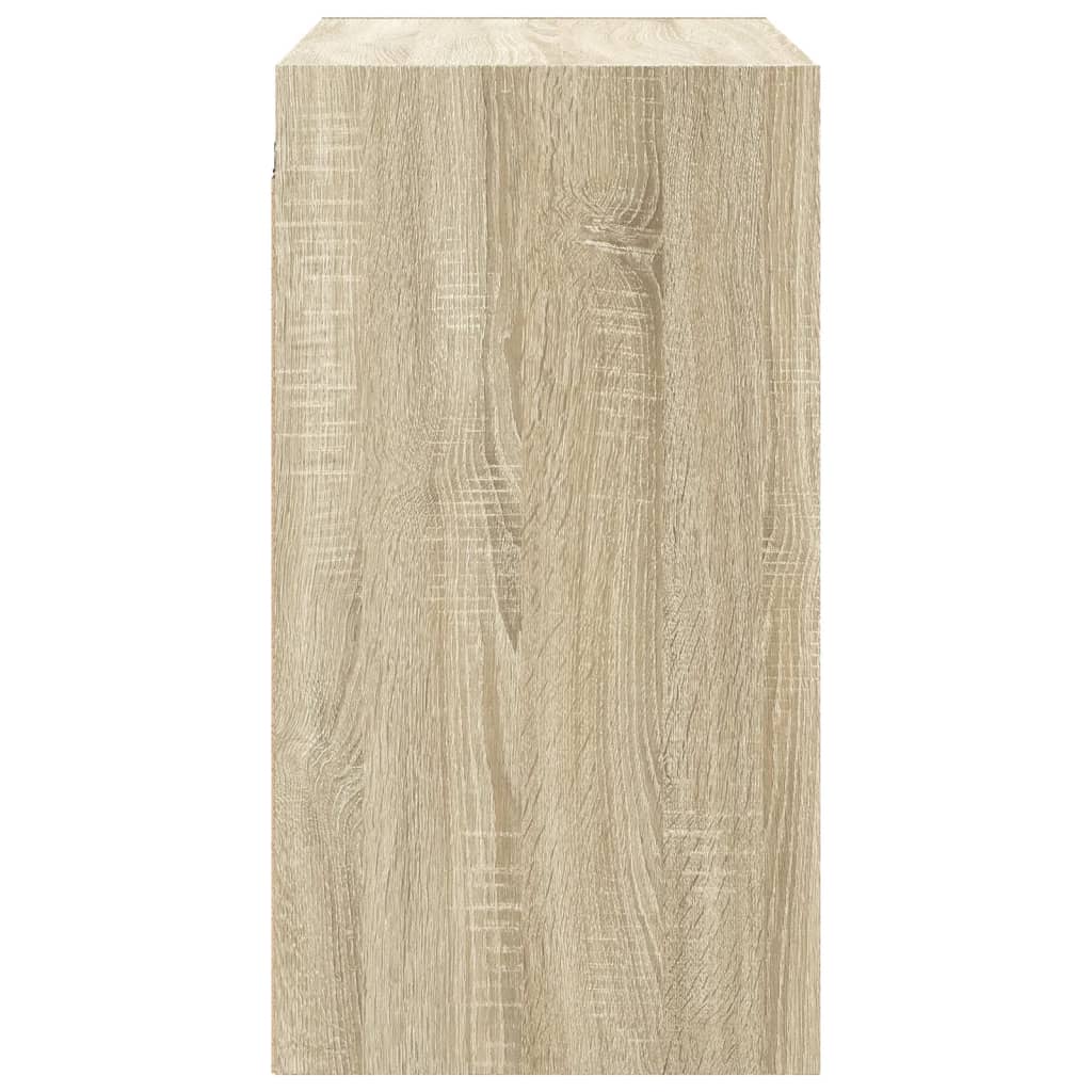 Wall Cabinet with Glass Doors Sonoma Oak 68x37x68.5 cm