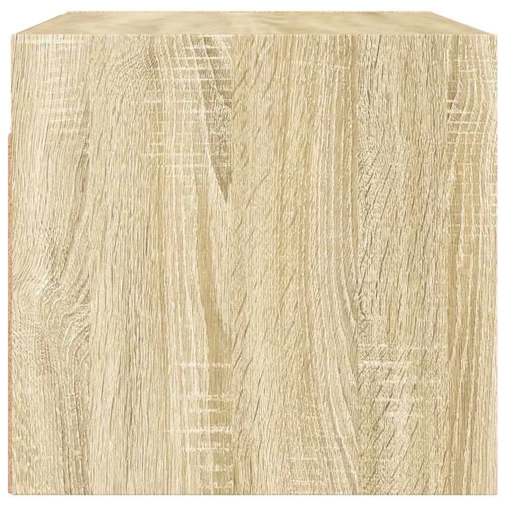 Wall Cabinet with Glass Doors Sonoma Oak 68.5x37x35 cm