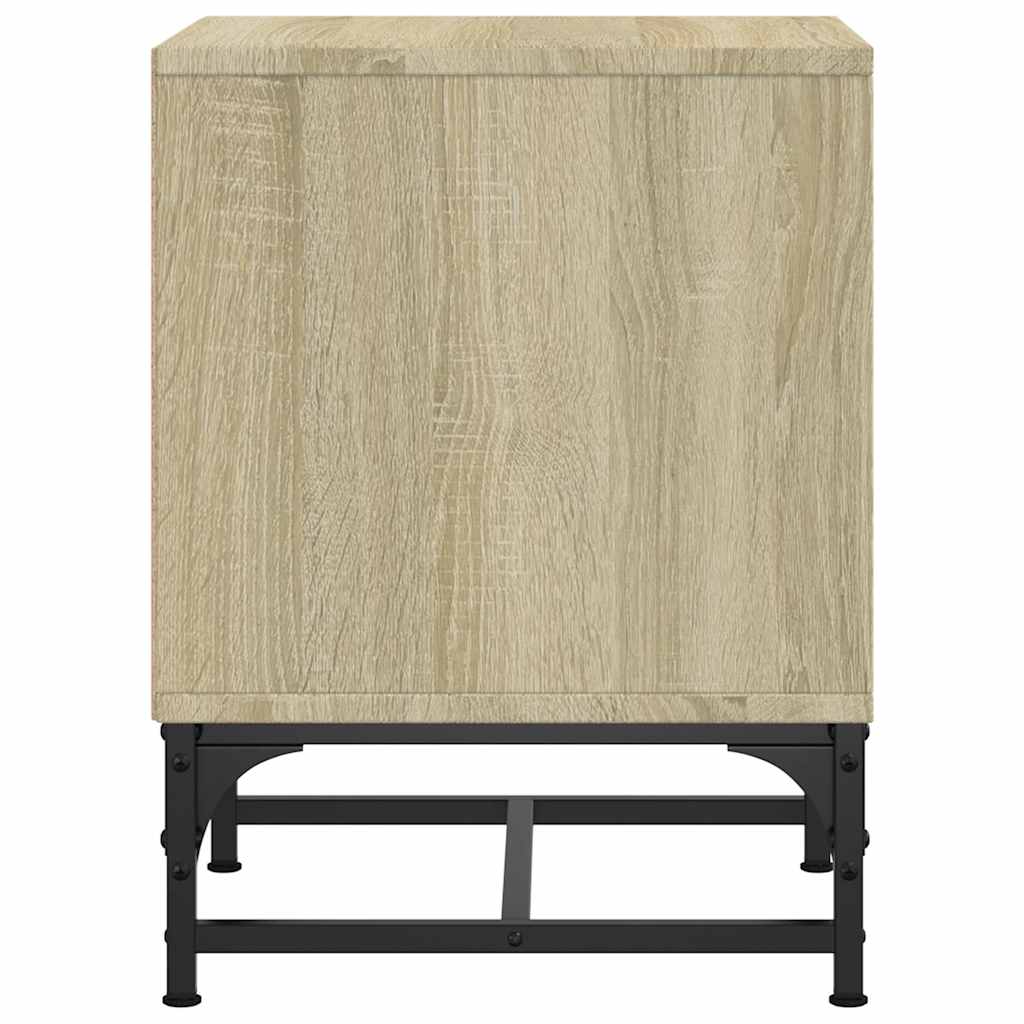 Bedside Cabinets with Glass Doors 2 pcs Sonoma Oak 35x37x50 cm