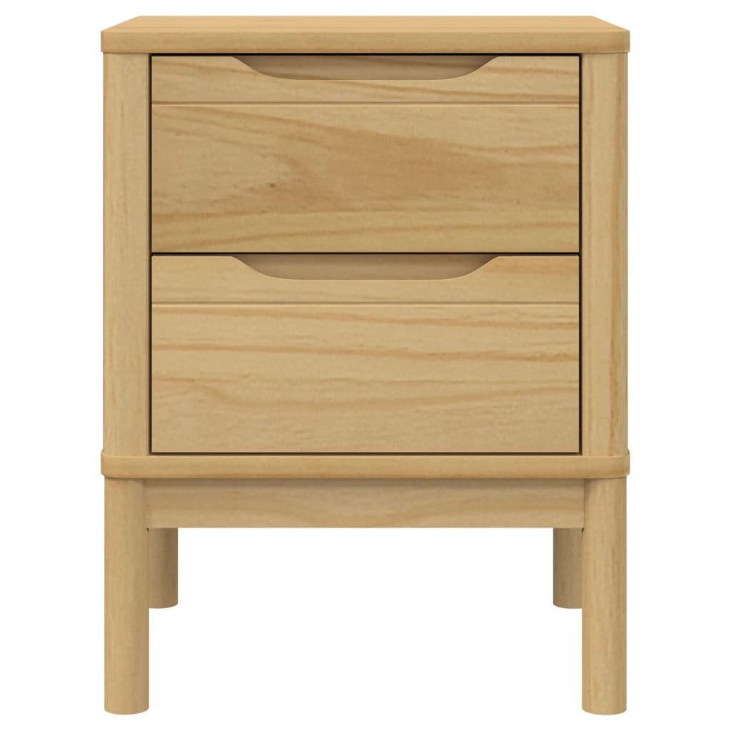 Bedside Cabinet FLORO Wax Brown 45x39x57 cm Solid Wood Pine