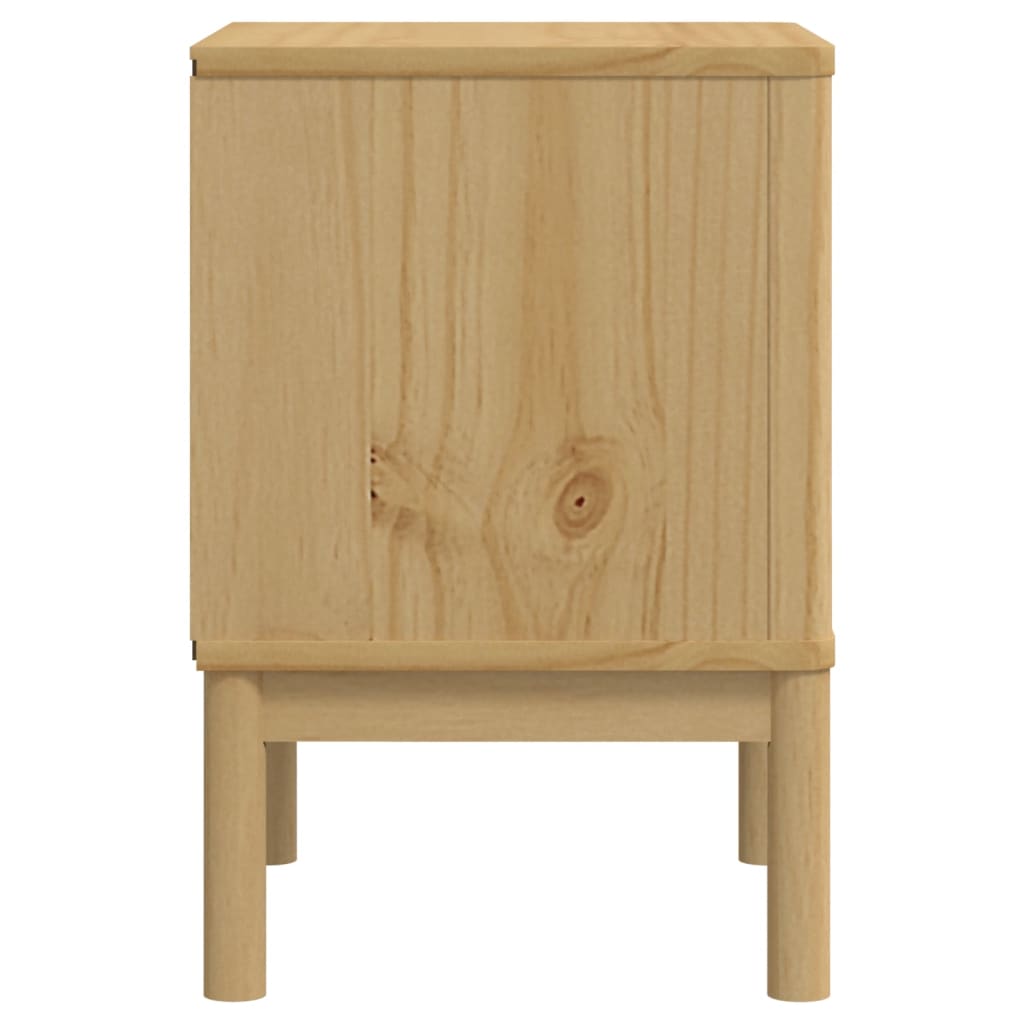 Bedside Cabinet FLORO Wax Brown 45x39x57 cm Solid Wood Pine