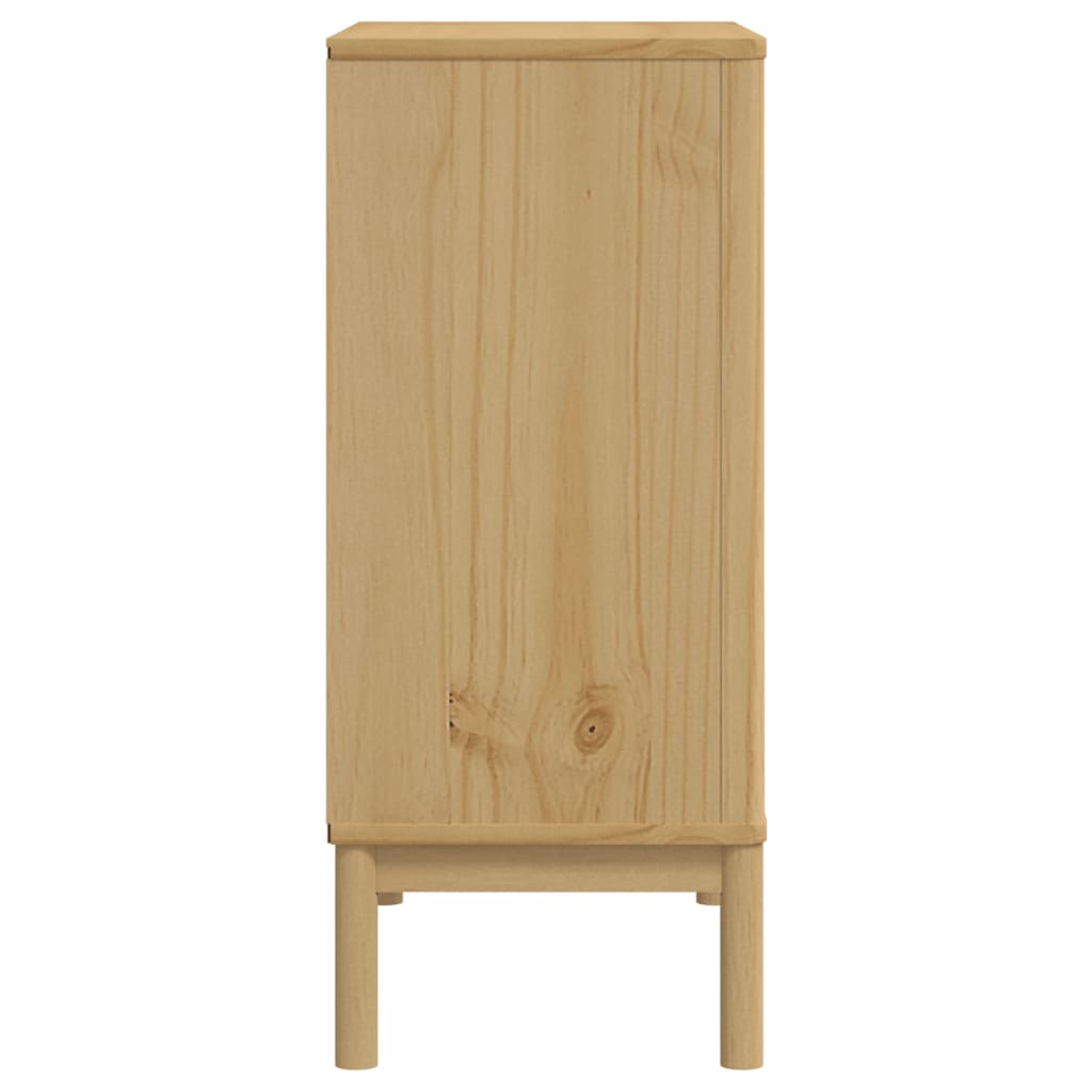 Chest of Drawers FLORO Wax Brown Solid Wood Pine
