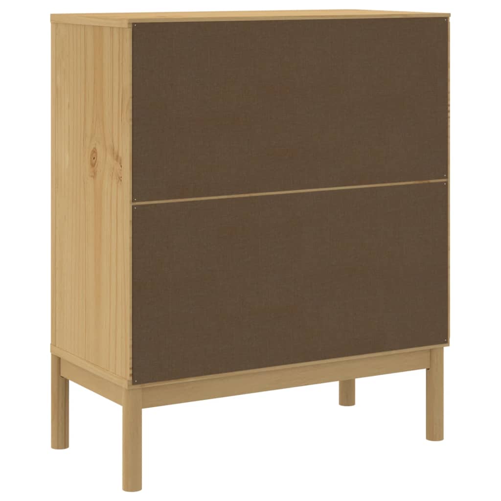 Chest of Drawers FLORO Wax Brown Solid Wood Pine