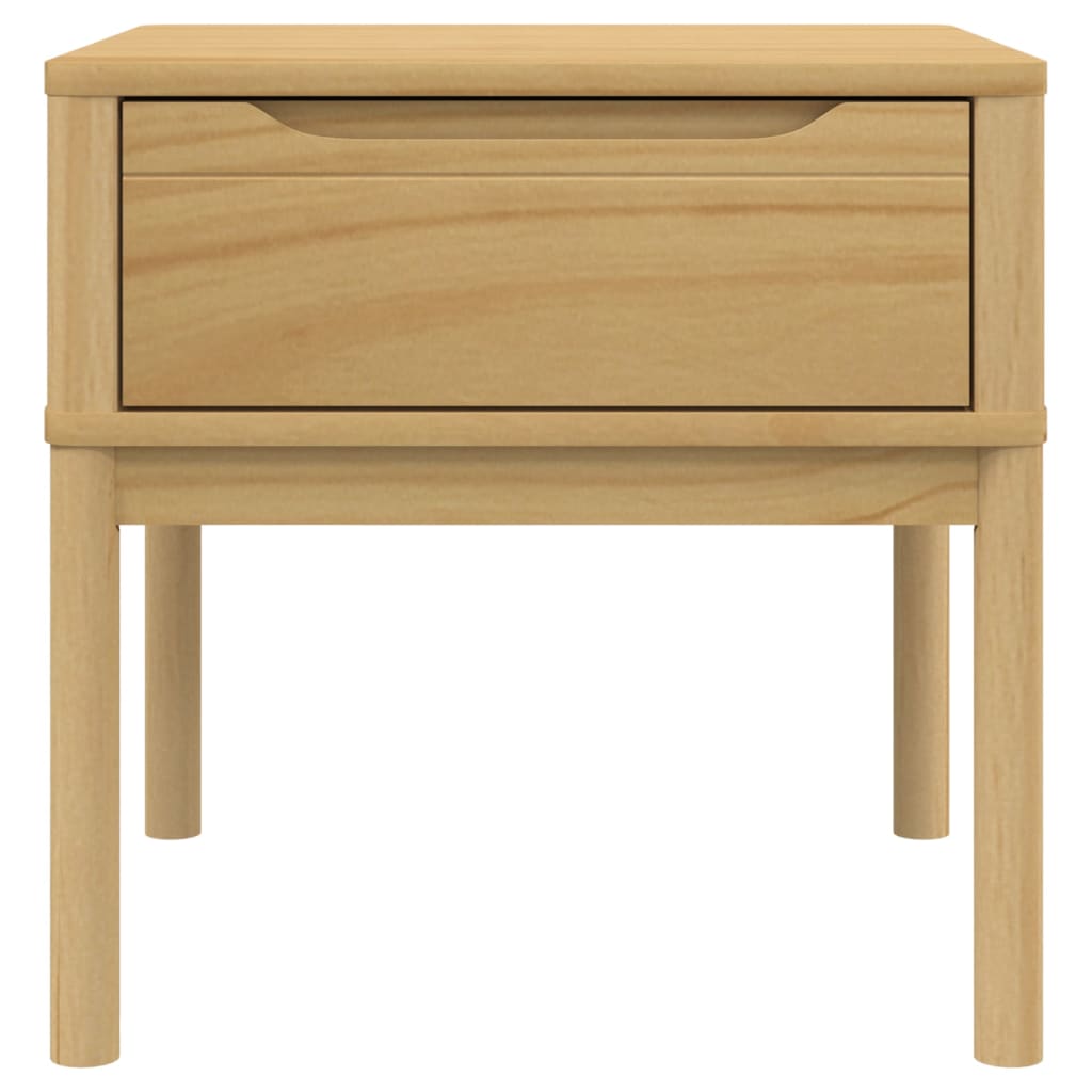 Lamp Table FLORO Wax Brown 55x55x54 cm Solid Wood Pine