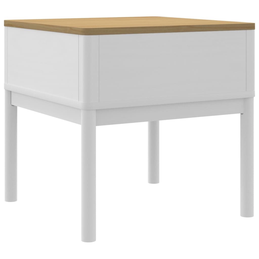 Lamp Table FLORO White 55x55x54 cm Solid Wood Pine