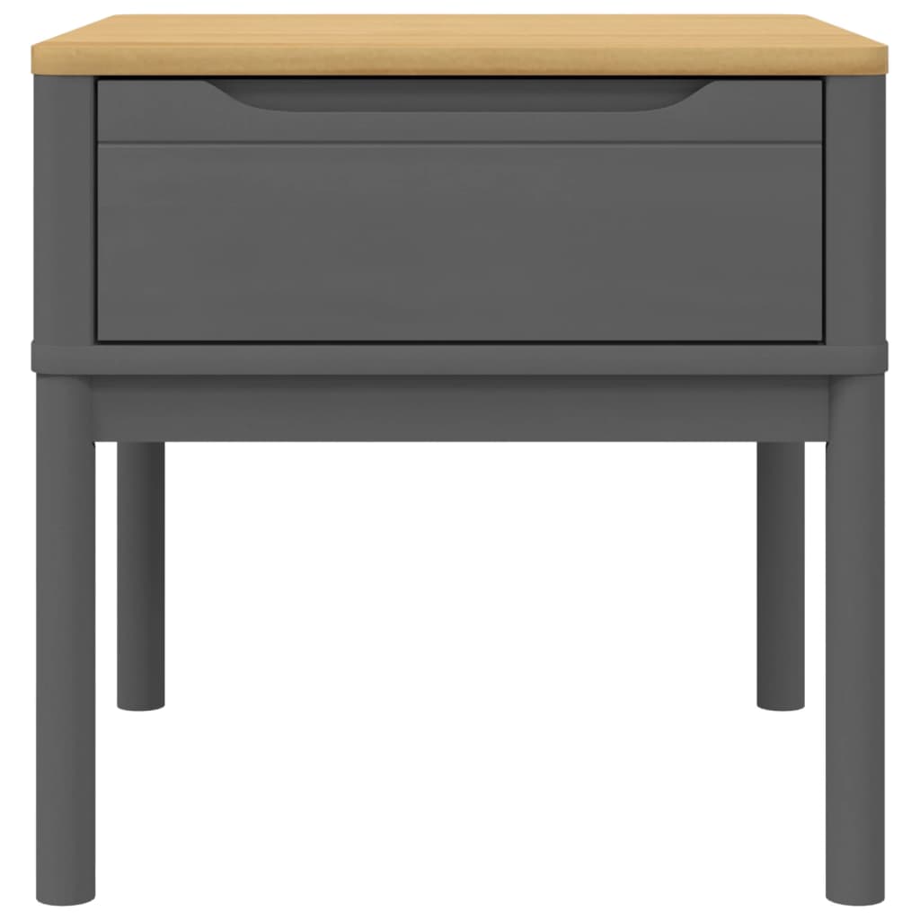 Lamp Table FLORO Grey 55x55x54 cm Solid Wood Pine