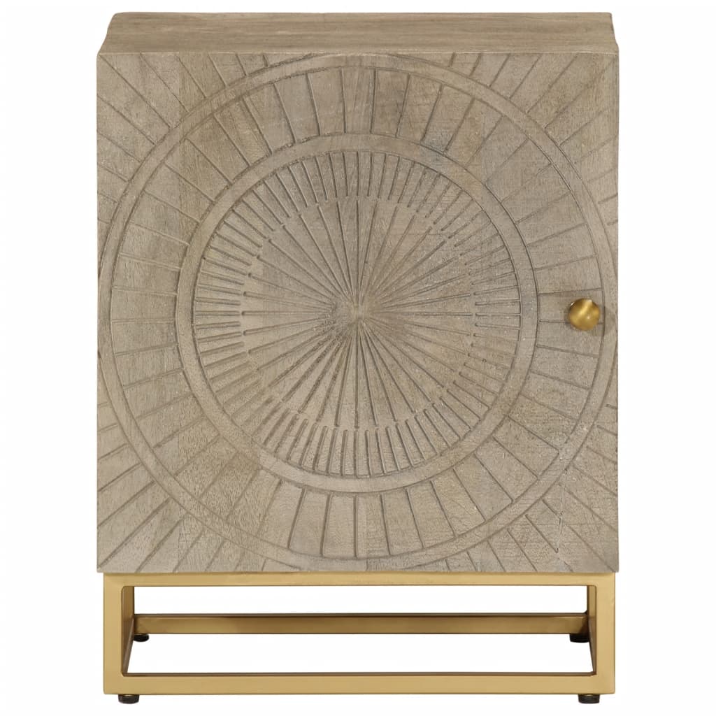 Bedside Cabinet 40x30x50 cm Solid Wood Mango and Iron