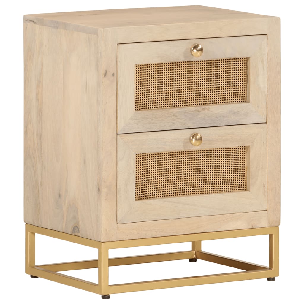 Bedside Cabinet 40x30x50 cm Solid Wood Mango and Iron
