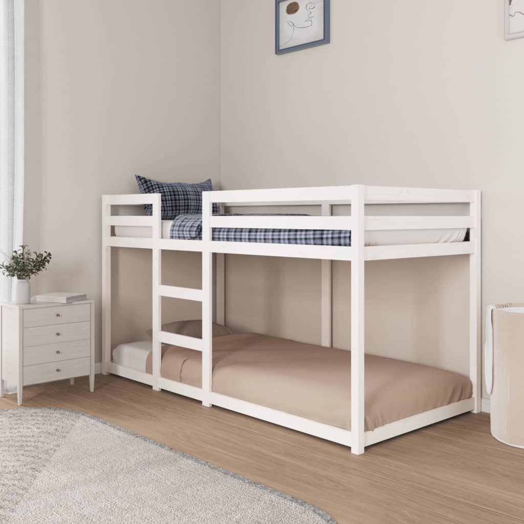Bunk Bed without Mattress White 90x200 cm Solid Wood Pine