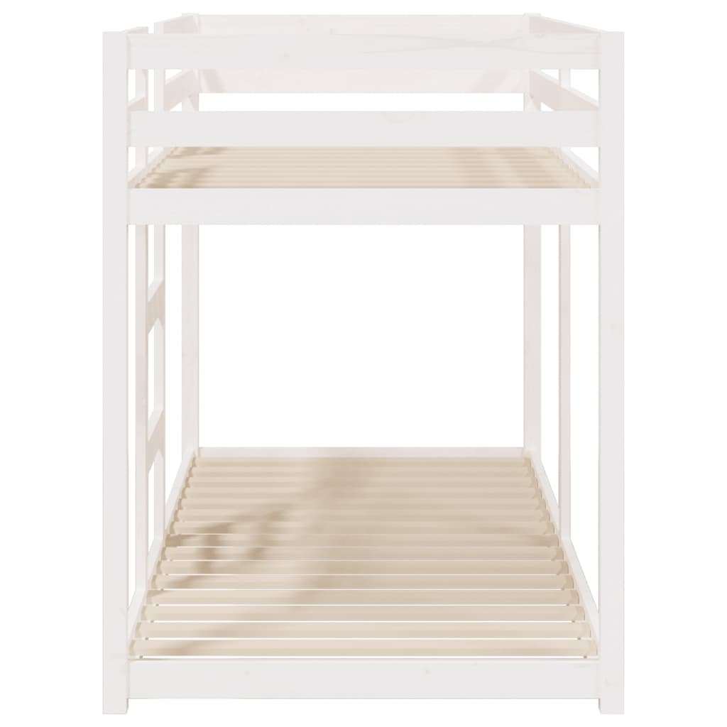 Bunk Bed without Mattress White 90x200 cm Solid Wood Pine