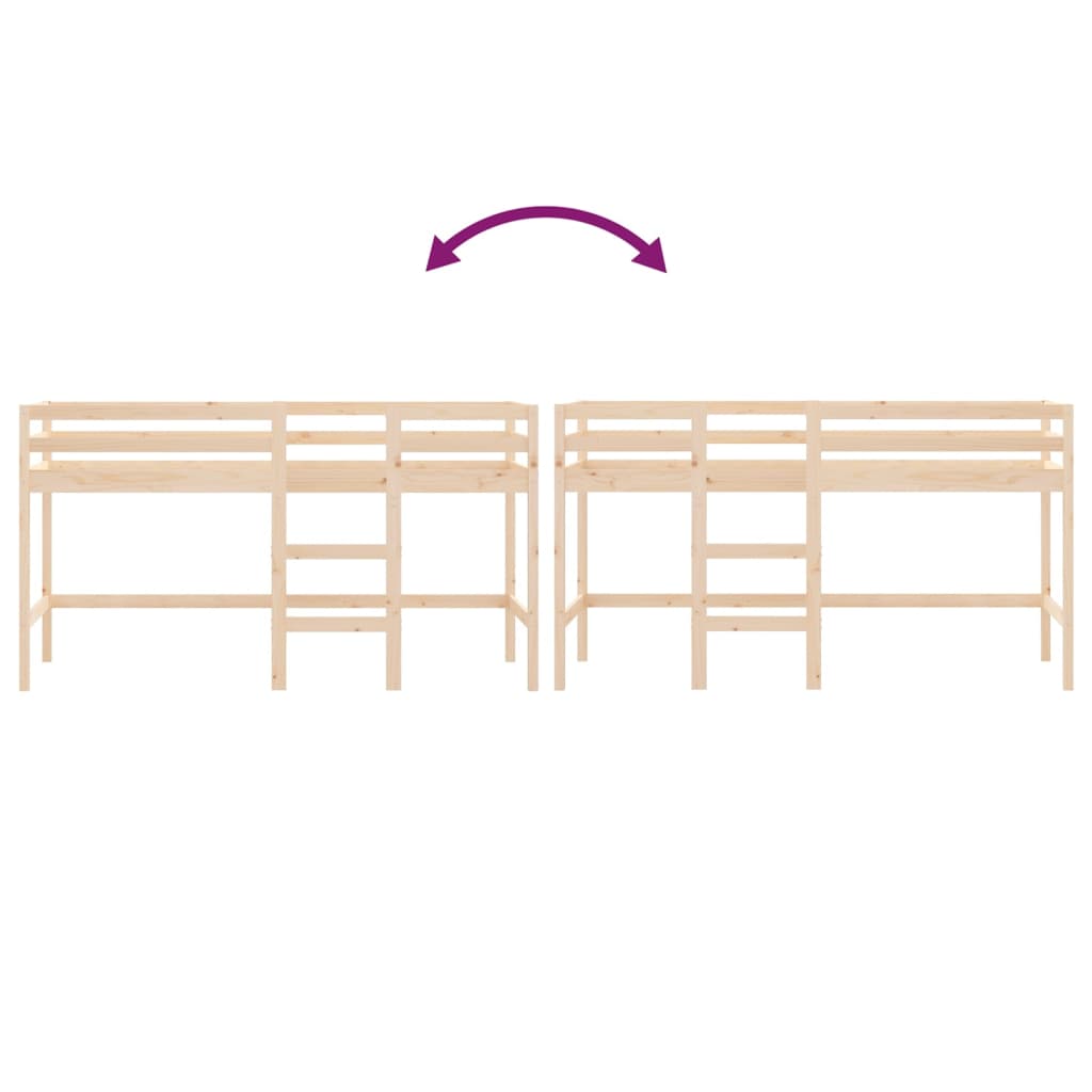 Kids' Loft Bed without Mattress with Ladder 80x200 cm