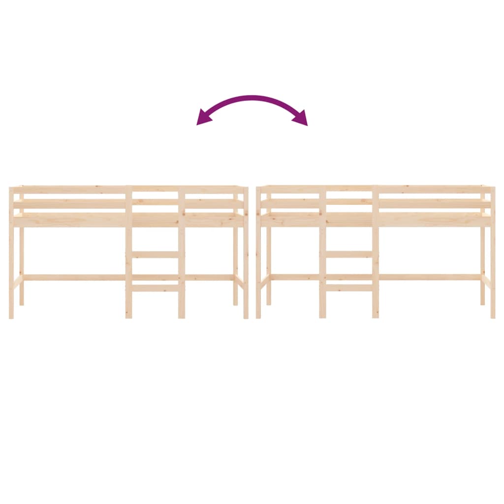 Kids' Loft Bed without Mattress with Ladder 90x200 cm