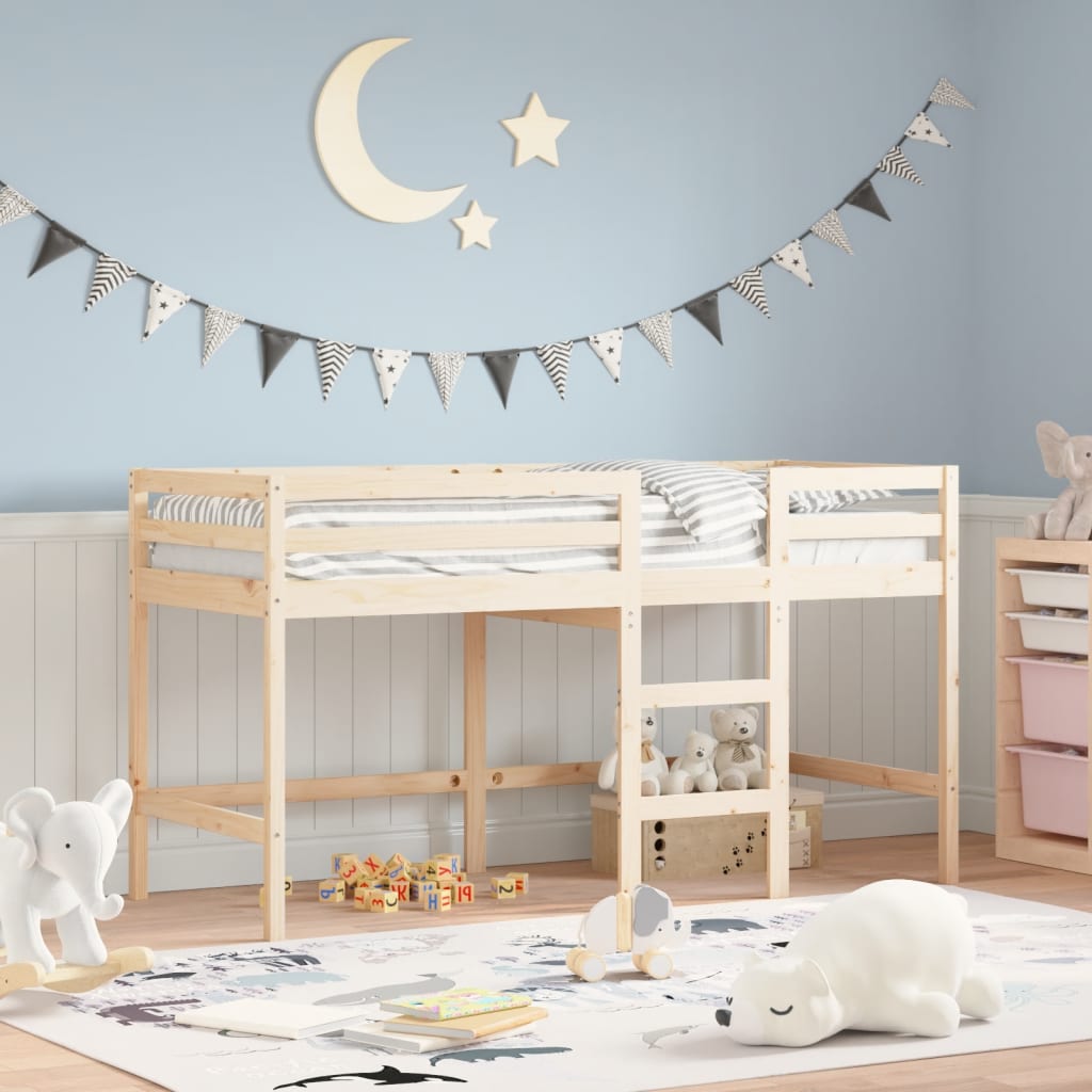 Kids' Loft Bed without Mattress with Ladder 90x200 cm