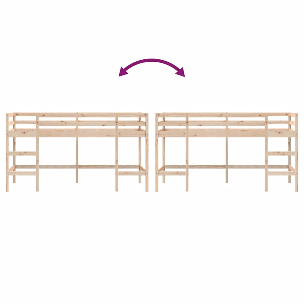 Kids' Loft Bed without Mattress with Ladder 80x200 cm