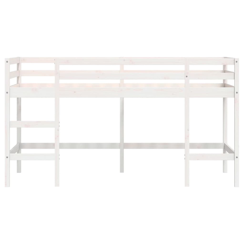 Kids' Loft Bed without Mattress with Ladder White 90x200 cm