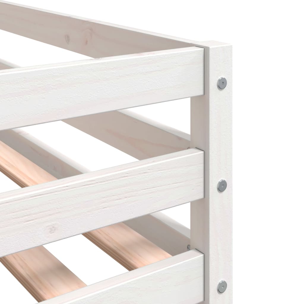 Kids' Loft Bed without Mattress with Ladder White 90x190 cm Single