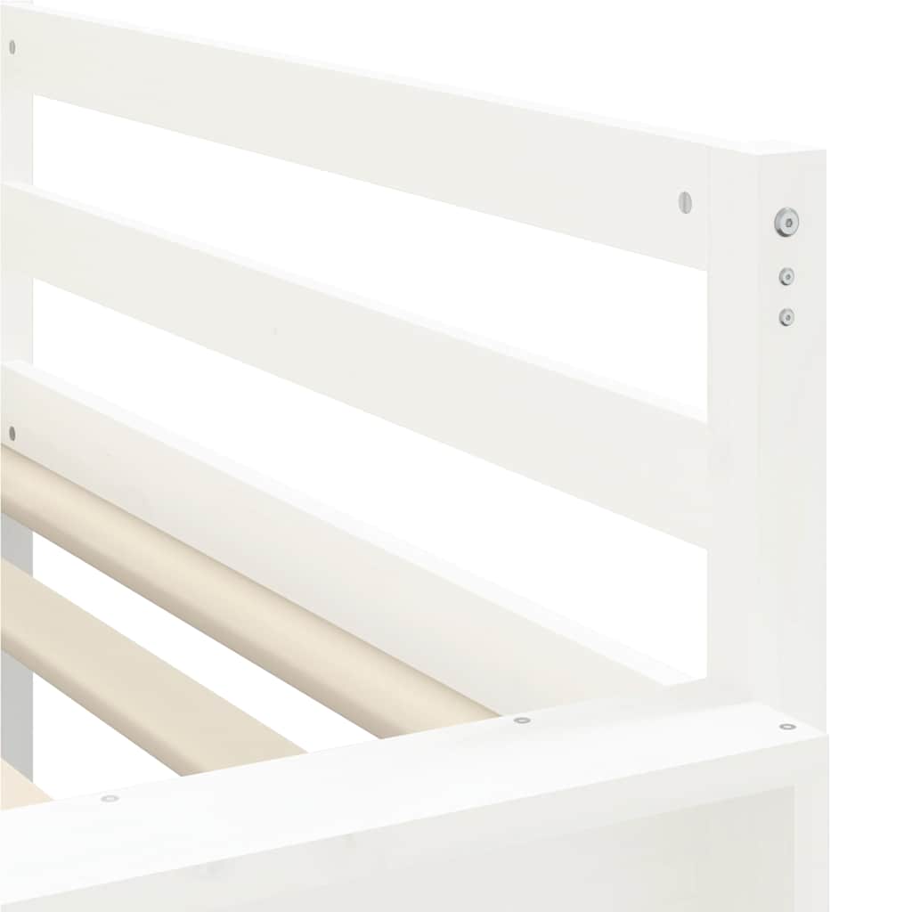 Kids' Loft Bed without Mattress with Slide White 80x200 cm