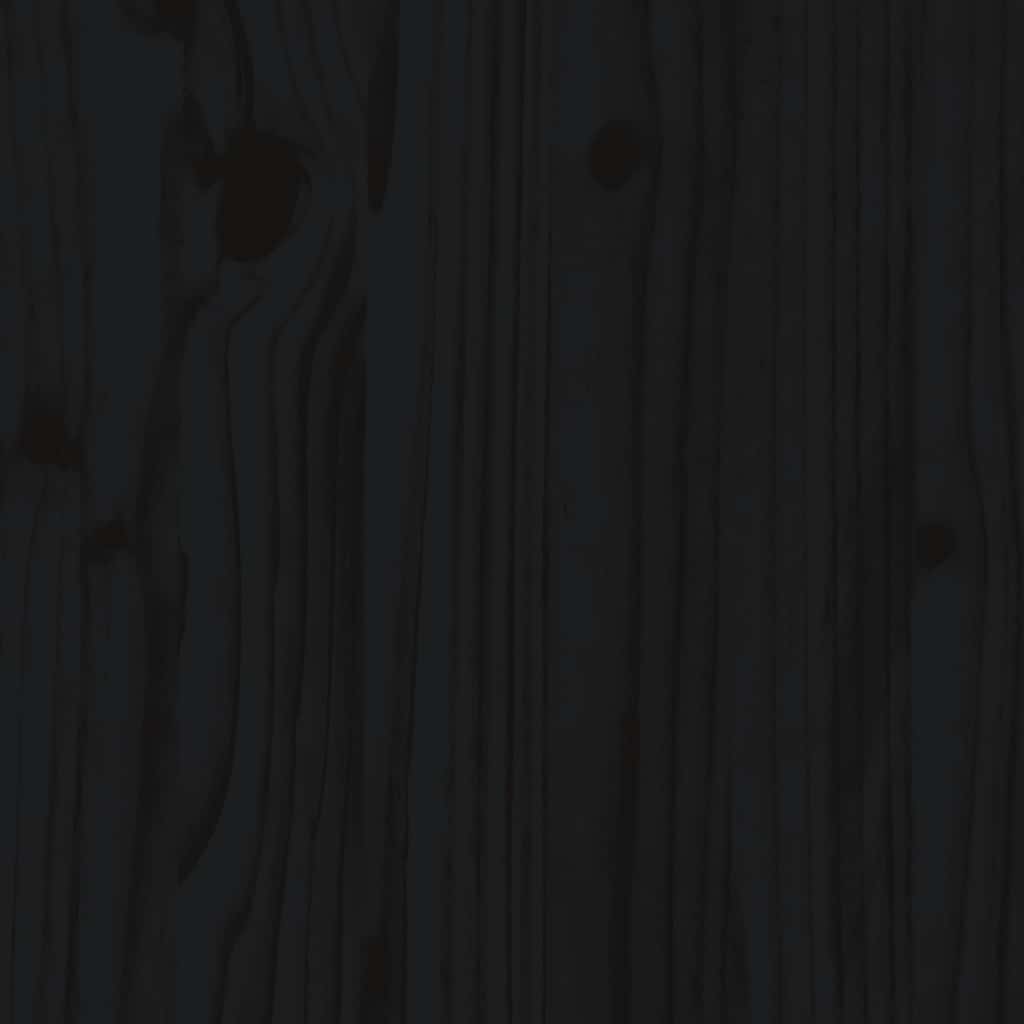 Kids' Loft Bed without Mattress with Slide Black 80x200 cm