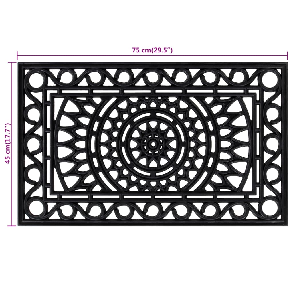 Door Mat Rectangular 45X75 Cm Rubber