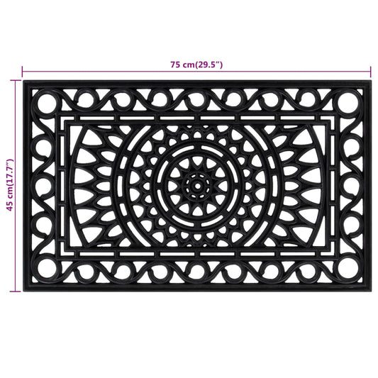 Door Mat Rectangular 45X75 Cm Rubber