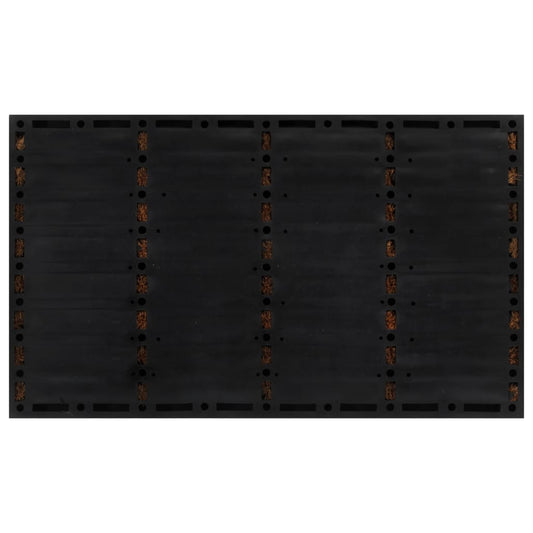 Door Mat Rectangular 45X75 Cm Rubber And Coir