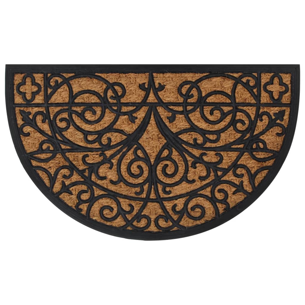 Door Mat Half Round 45X75 Cm Rubber And Coir