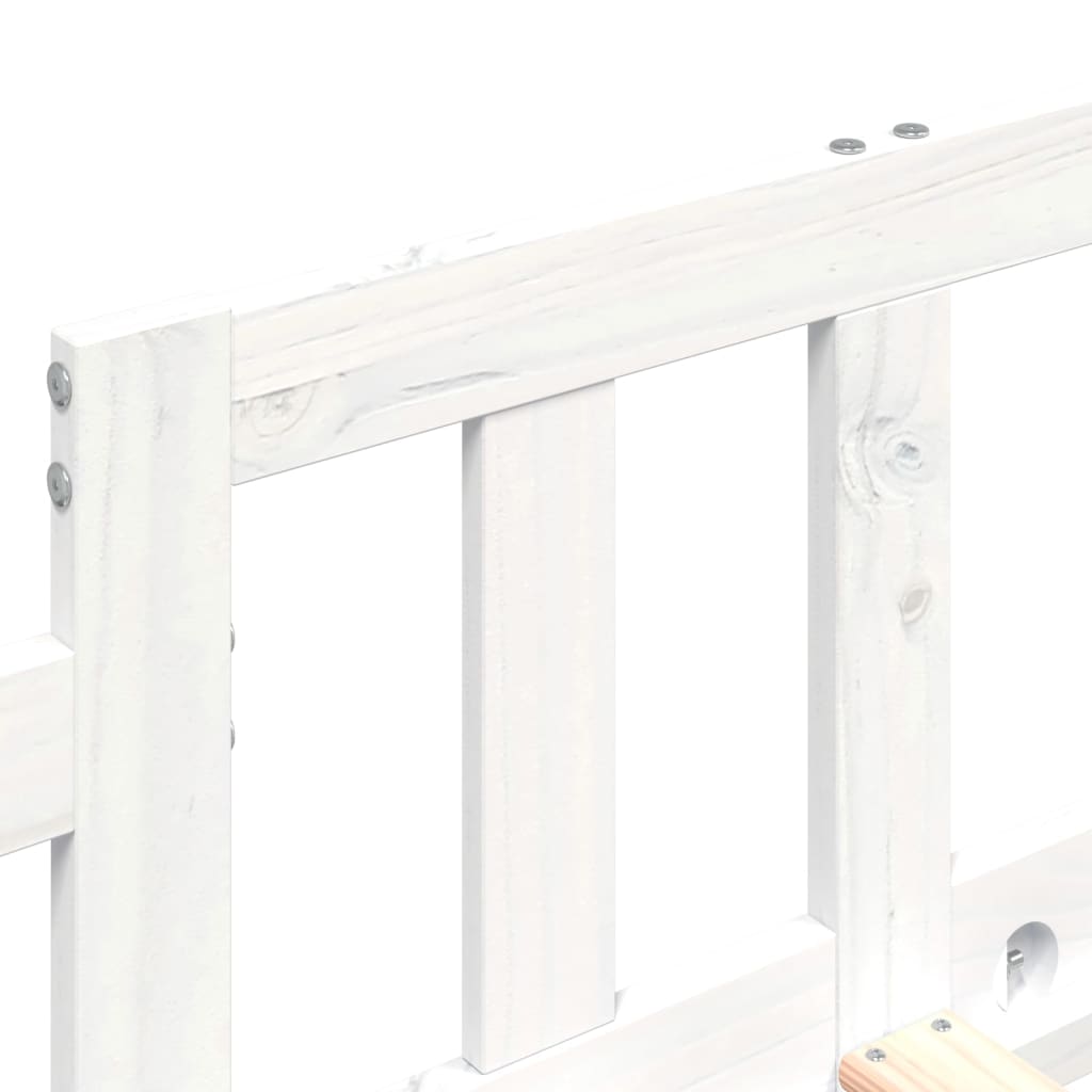 Day Bed without Mattress White 80x200 cm Solid Wood Pine