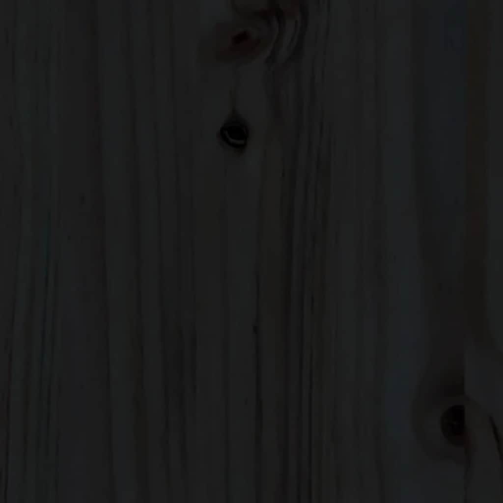 Day Bed without Mattress Black 80x200 cm Solid Wood Pine