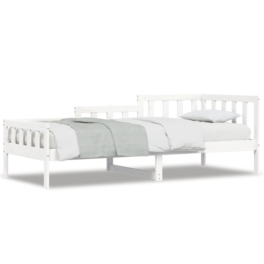 Day Bed without Mattress White 90x200 cm Solid Wood Pine