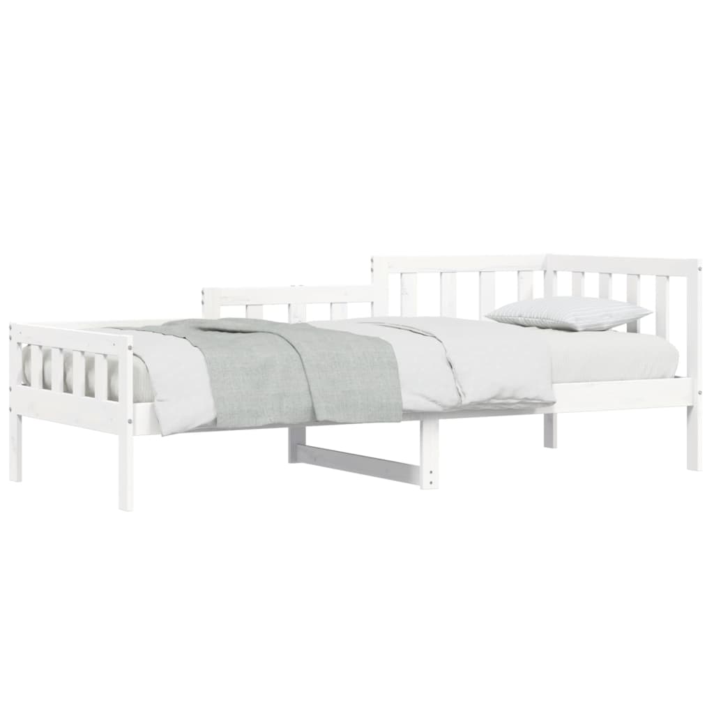 Day Bed without Mattress White 90x200 cm Solid Wood Pine
