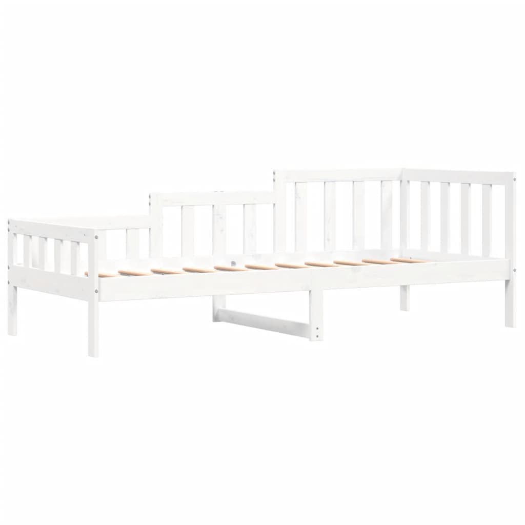 Day Bed without Mattress White 90x200 cm Solid Wood Pine