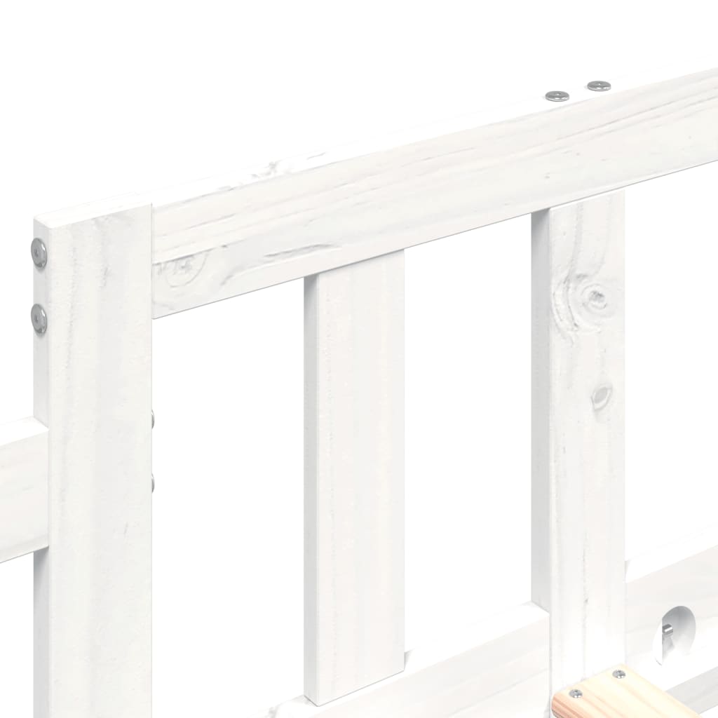 Day Bed without Mattress White 90x200 cm Solid Wood Pine