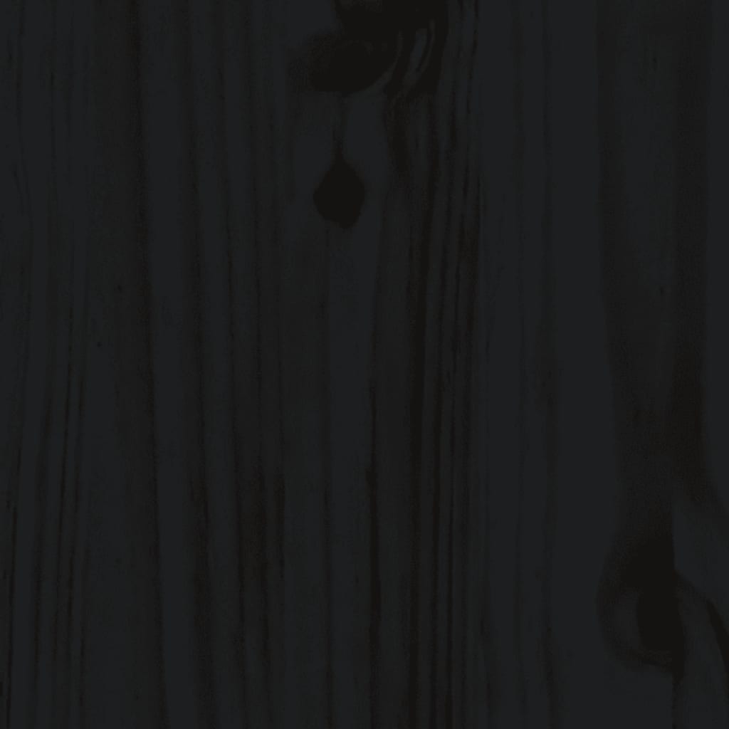 Day Bed without Mattress Black 80x200 cm Solid Wood Pine