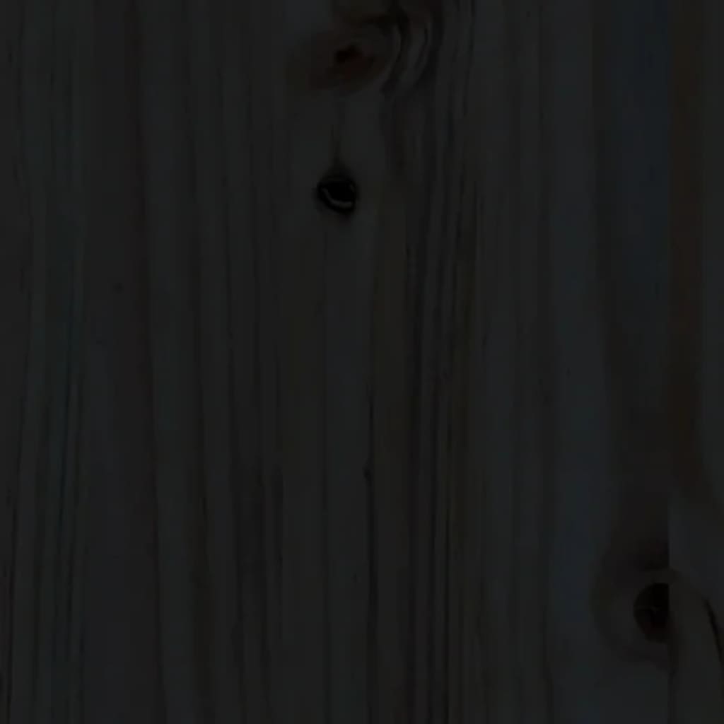 Day Bed without Mattress Black 90x200 cm Solid Wood Pine