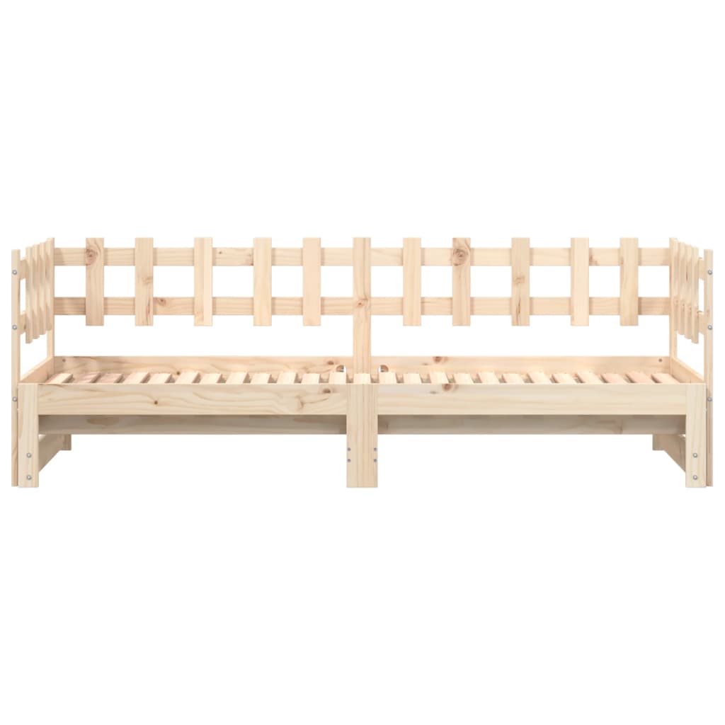 Pull-out Day Bed without Mattress  2x(80x200) cm Solid Wood
