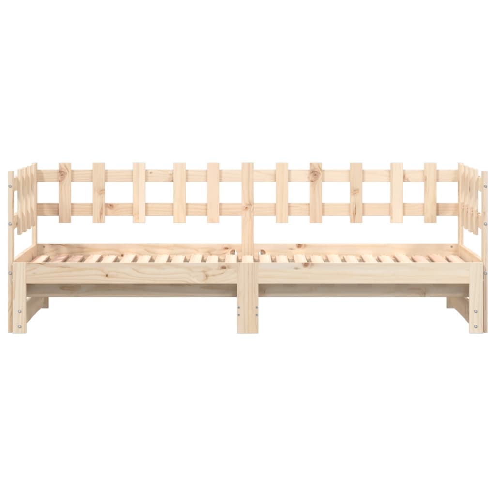 Pull-out Day Bed without Mattress  2x(90x200) cm Solid Wood