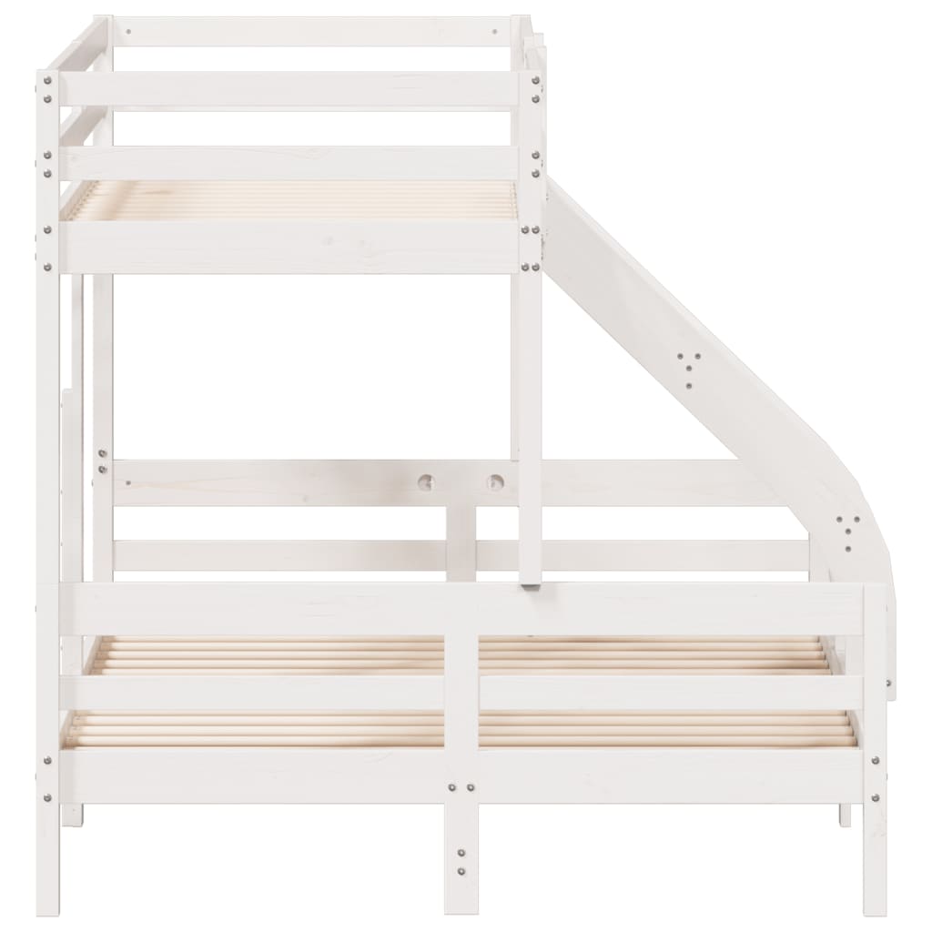 Bunk Bed without Mattress 80x200/140x200 cm White Solid Wood
