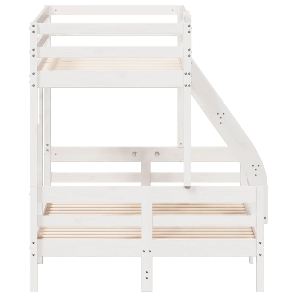 Bunk Bed without Mattress 90x200/120x200 cm White Solid Wood