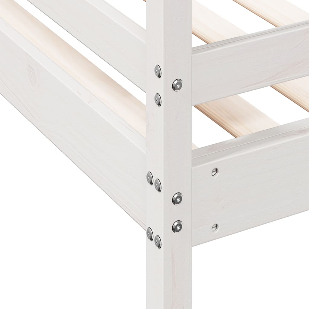 Bunk Bed without Mattress 90x200/120x200 cm White Solid Wood