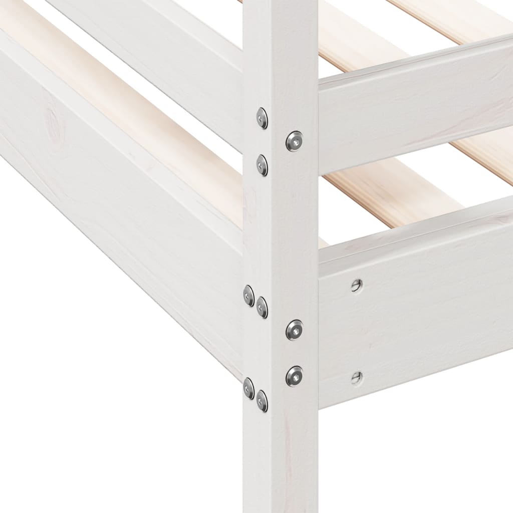 Bunk Bed without Mattress 90x200/140x200 cm White Solid Wood
