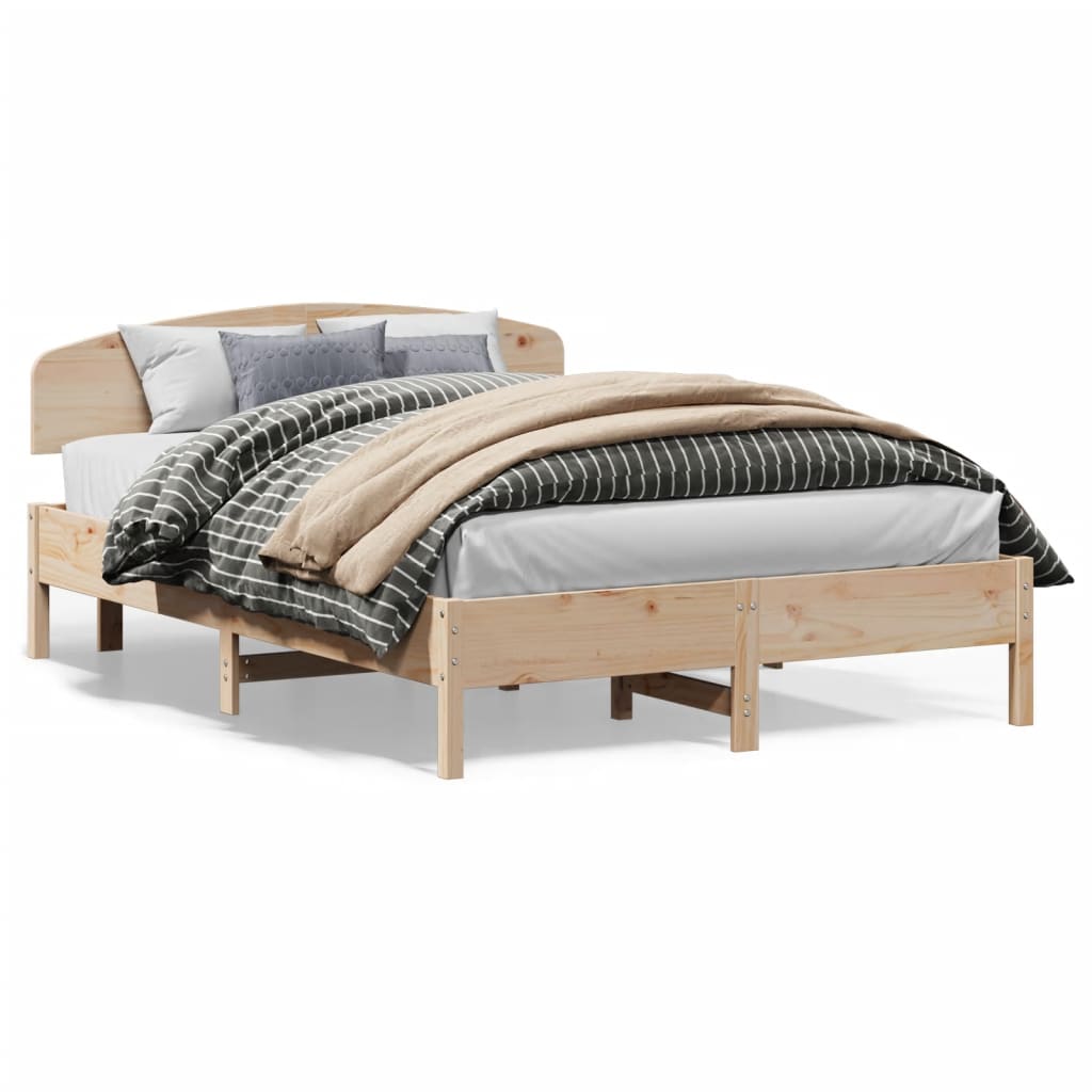 Bed Frame without Mattress 160x200 cm Solid Wood Pine