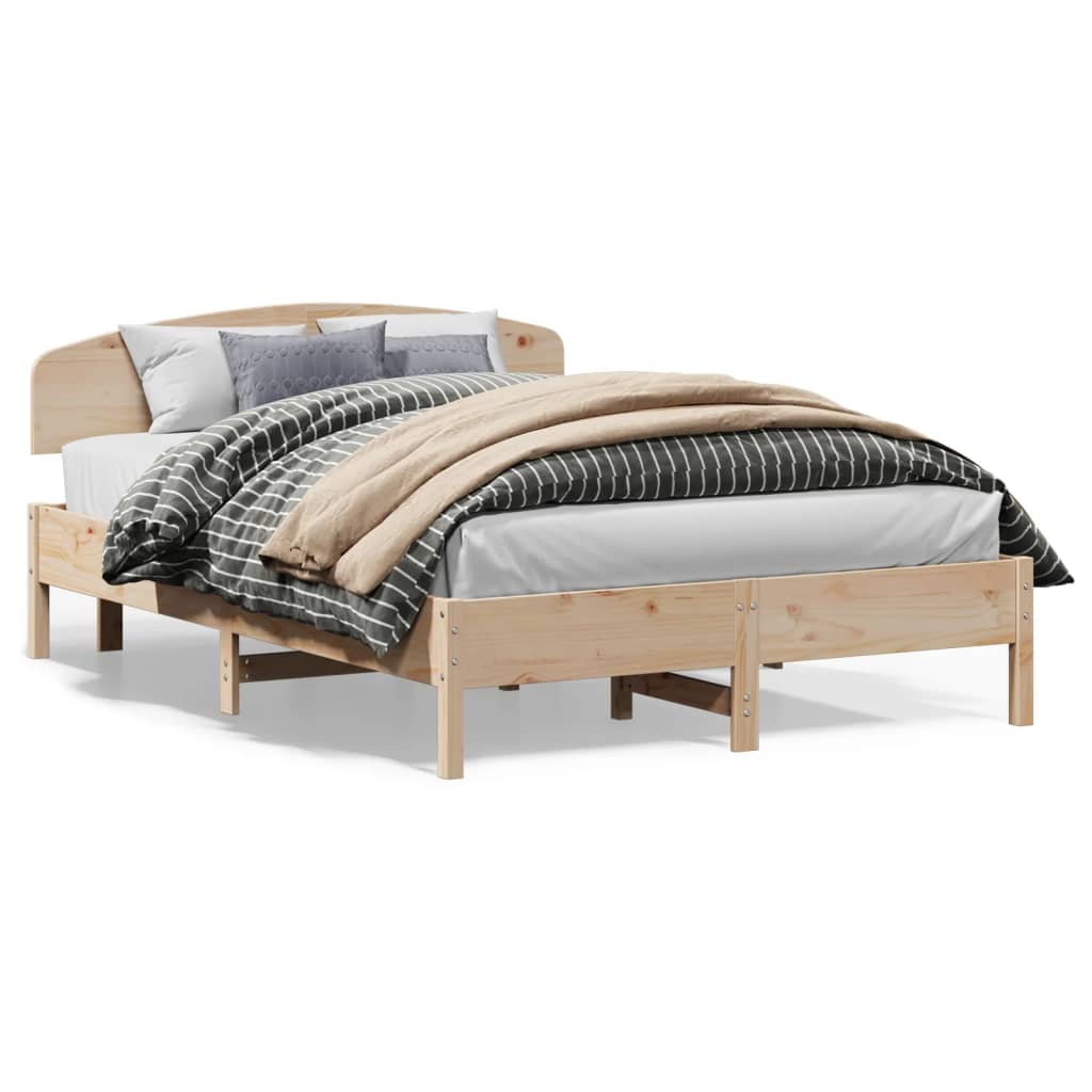 Bed Frame without Mattress 120x200 cm Solid Wood Pine