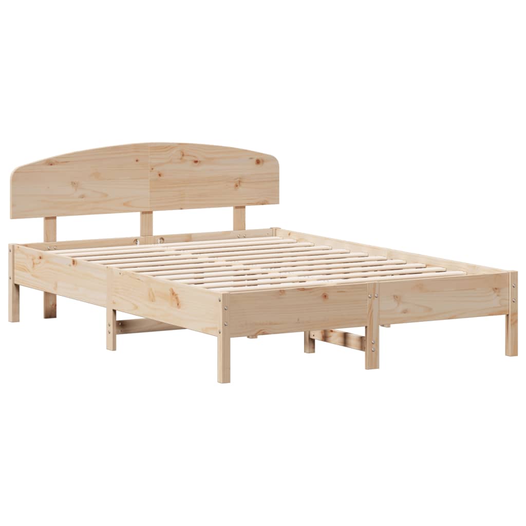 Bed Frame without Mattress 120x200 cm Solid Wood Pine